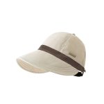 Quick-Dry Water-Resistant Slim-Look Cap (Cream with Contrast Band)