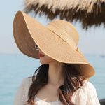 Natural Straw Wide-Brim Sun Hat with Rustic Bow