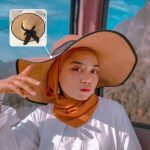 Oversized Wide-Brim Beach Straw Hat (Warm Orange) with Ribbon