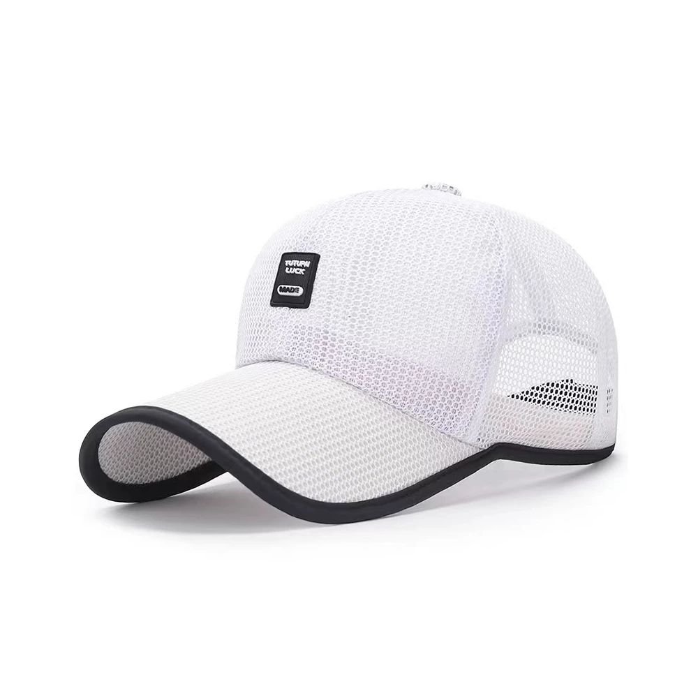 MOD-Product (49) Breathable Mesh Trucker Baseball Cap (White) - Image 1