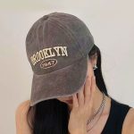 “Brooklyn 1947” Vintage Wash Baseball Cap (Charcoal Grey)