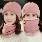 Winter Thermal Beanie & Neck Warmer Set (Blush Pink)