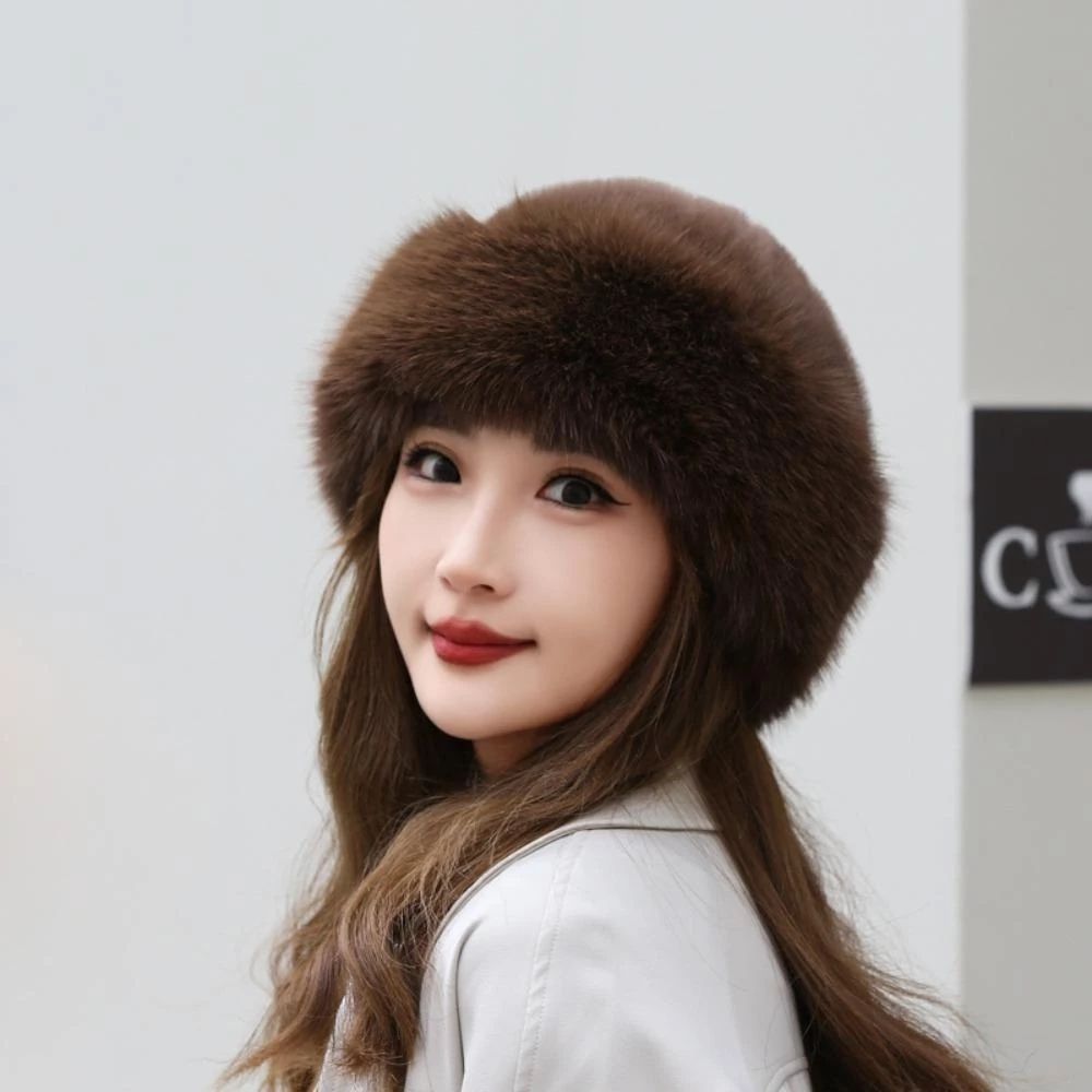 MOD-Product (7) Luxury Faux Fur Winter Hat (Coffee Brown) - Image 1